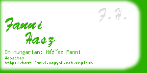 fanni hasz business card